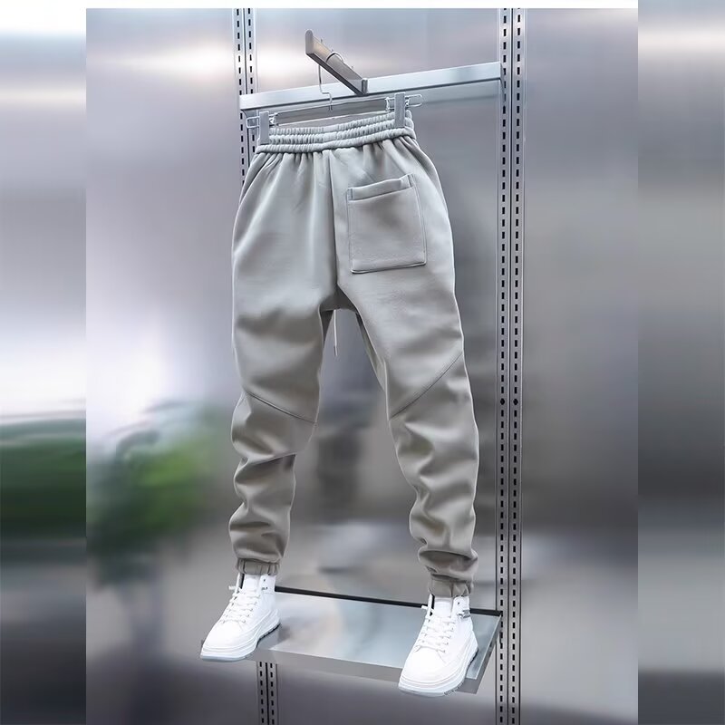 Shangbao Trendy Mens Spring Solid-Color Casual Sweatpants